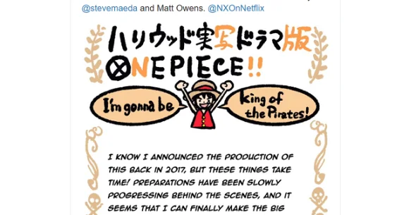 Netflix is making a live-action, U.S.-made One Piece series with original creator as producer