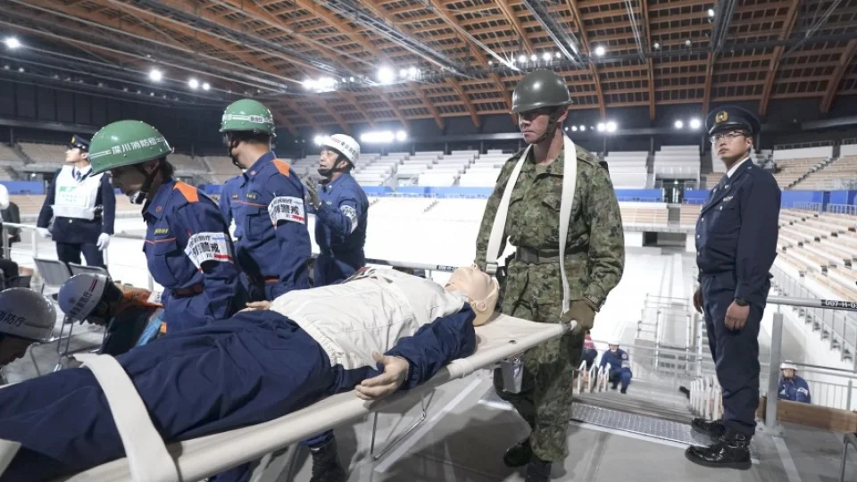 Large-scale earthquake drill held at 2020 Tokyo Olympic venues
