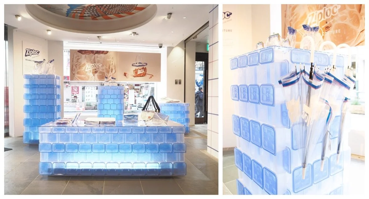 Ziplock Containers Form the Interior in Beams’ New Tokyo Popup