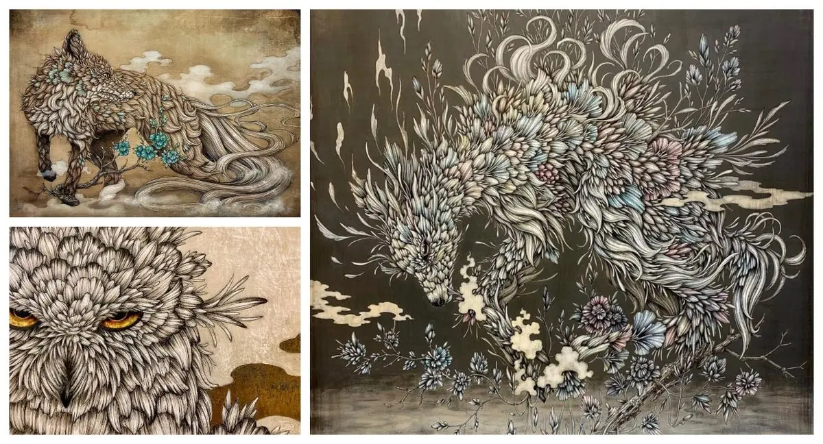 Detailed Ballpoint Pen Illustrations by Manabu Endo