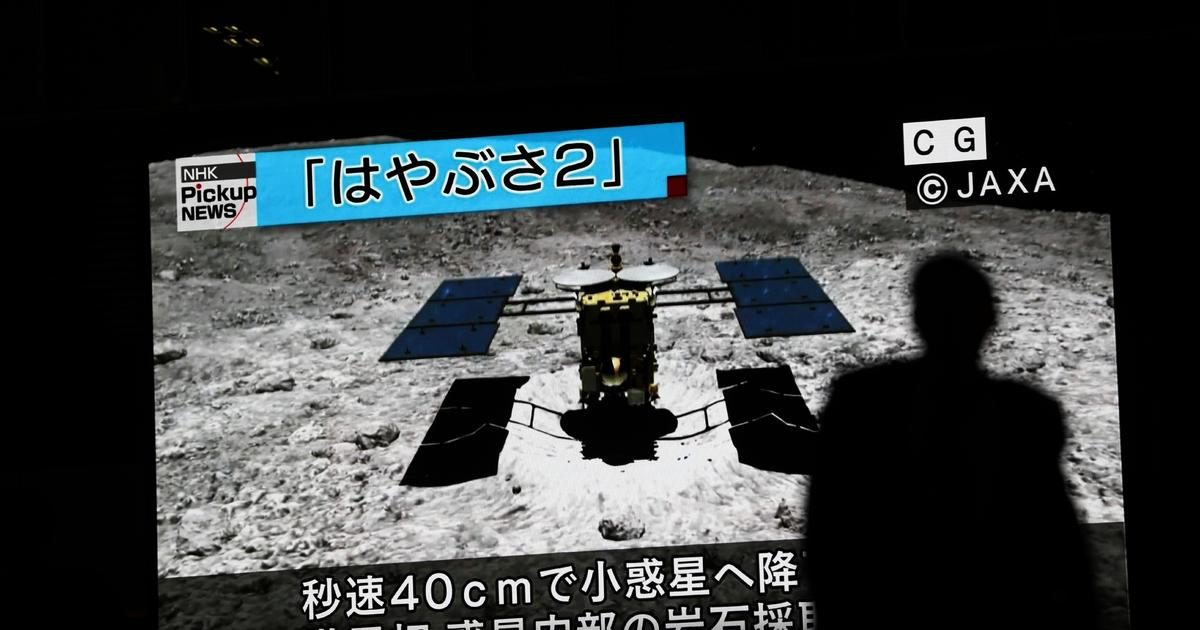 Japan lands Hayabusa2 spacecraft on distant asteroid and sucks up soil samples