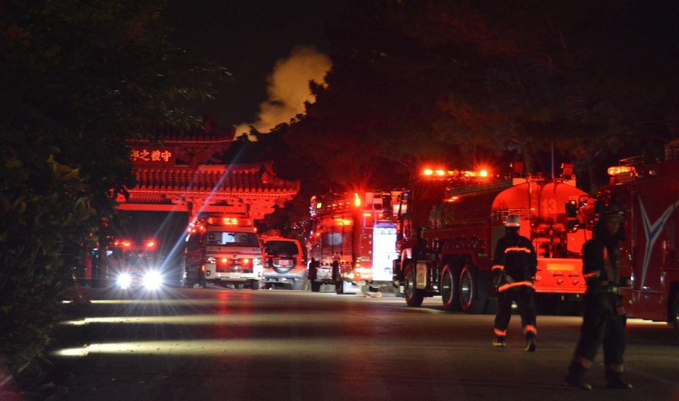 Historical castle burned down in Okinawa as predawn fire rages