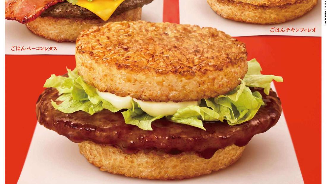 McDonald's in Japan debuts its first-ever rice burger bun