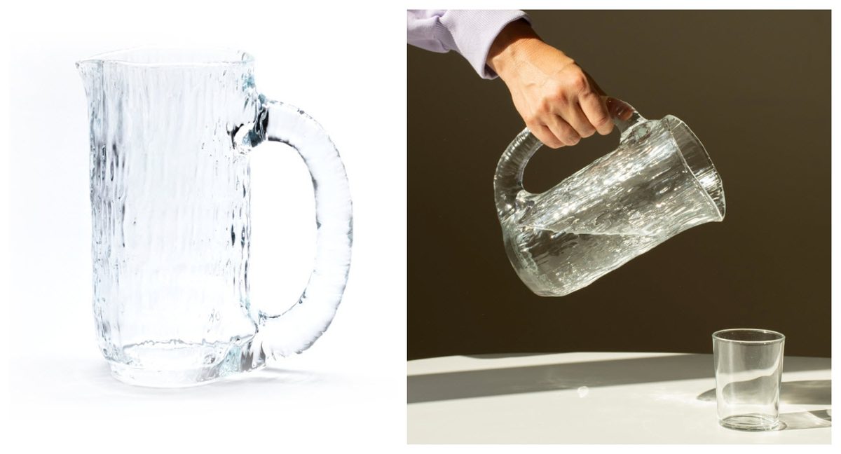 A Glass Jug That Looks Like Running Water Designed by Jin Kuramoto