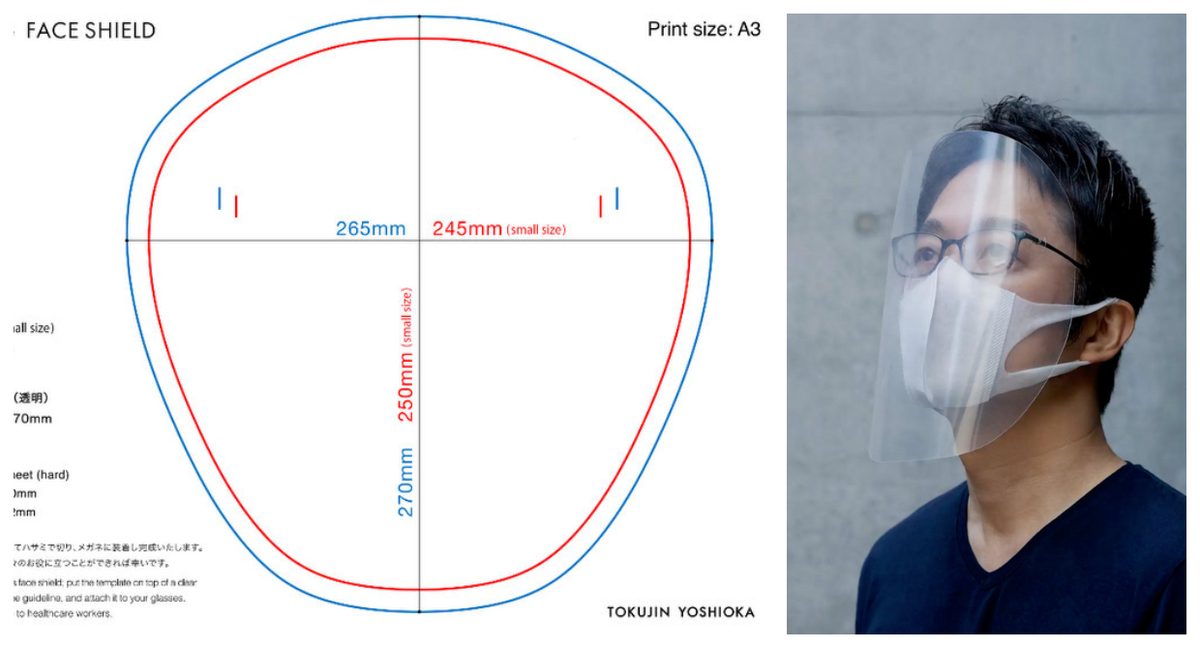 Tokujin Yoshioka Releases Free Template to Create Your Own Face Shield